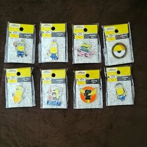 8 Minions pin figurines